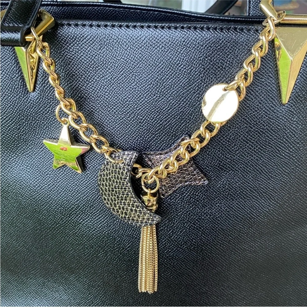Kate Landry Celestial Charm Black Shoulder Bag‎